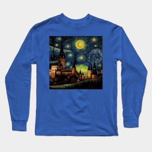 Starry Night Wizarding School Van Gogh Long Sleeve T-Shirt